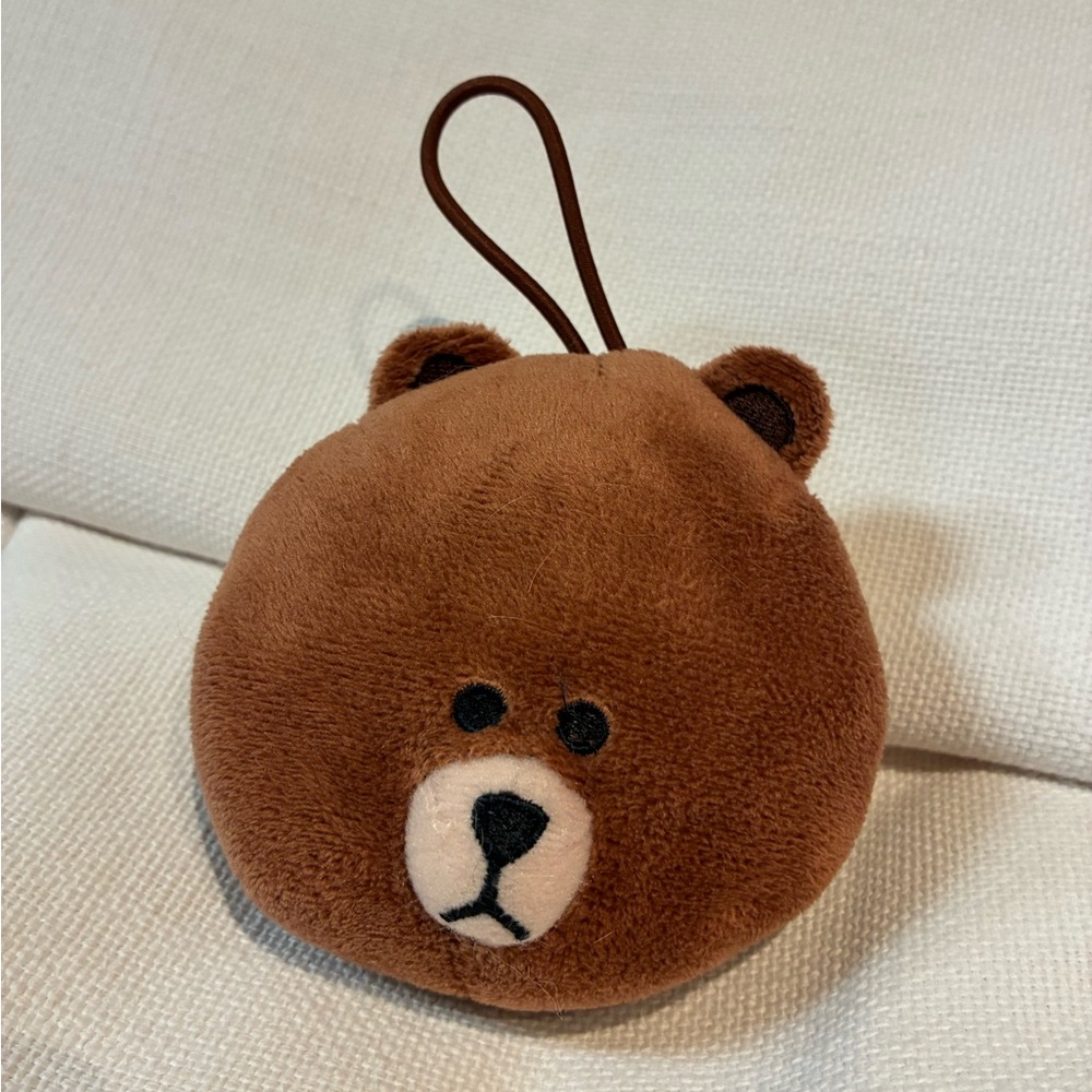 Line Friends Brown Keychain Plush – Mini Cuddle on the Go! 🐻